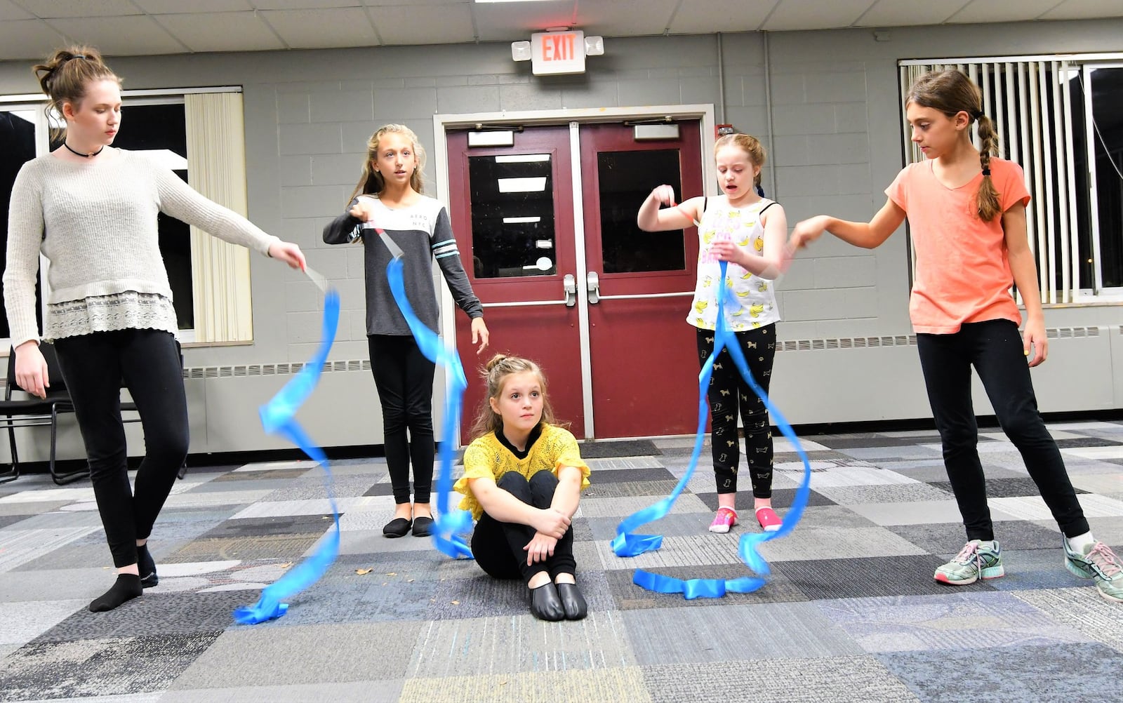 Participants in the Vandalia Youth Theatre rehearse for their annual winter musical production. This year’s program is “Holiday Heist.” CONTRIBUTED