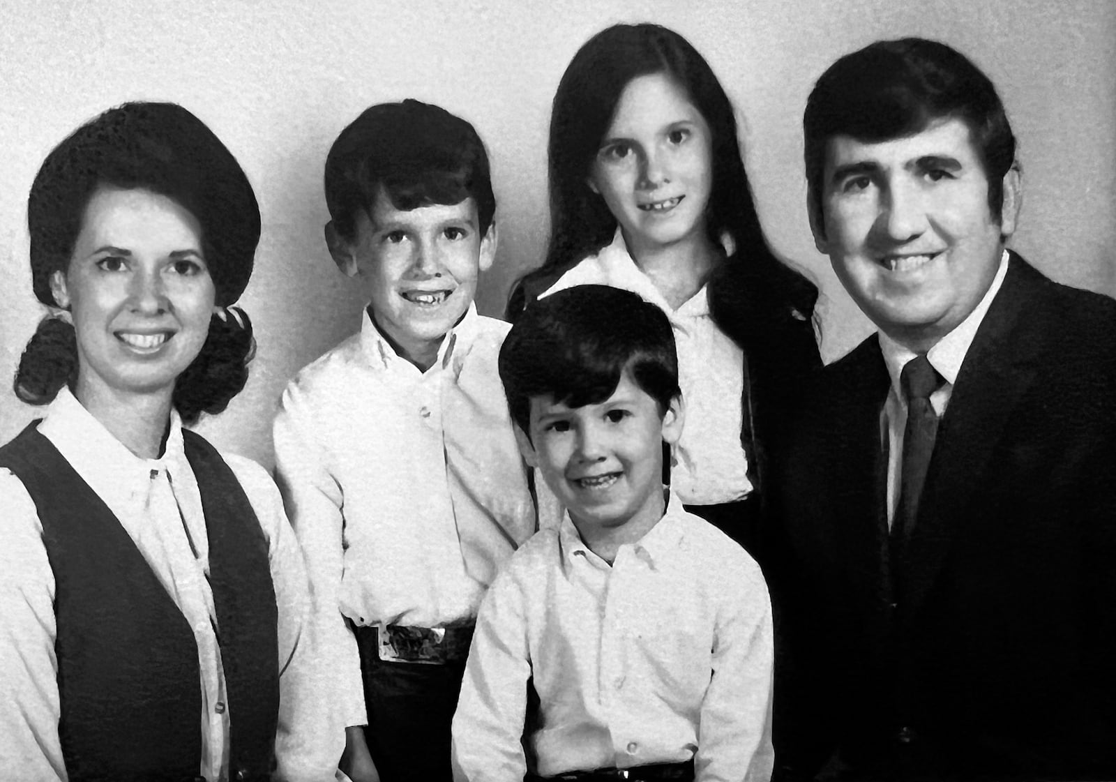 The Good family in happier times - 1972 in Centerville. L-R Marcia, Jim Jr. Gloria, Jim Sr. and Matt in front.