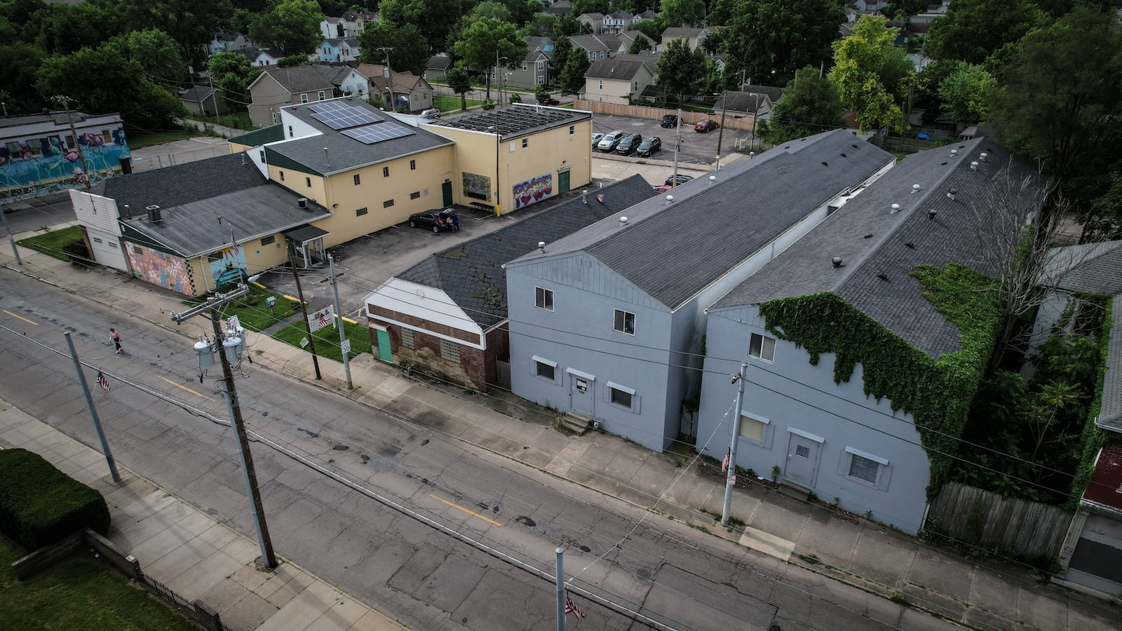 The East End Community Services is planning to renovate the two long buildings on the right. The old center, on the left, will be opened up and turned into a community center. The smaller building in the center, will be demolished. JIM NOELKER/STAFF