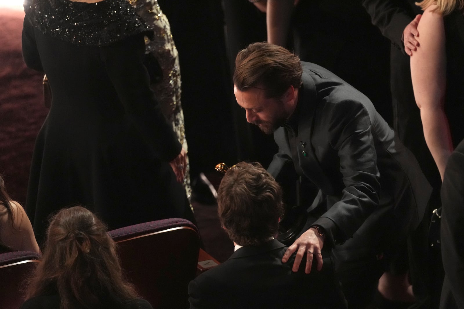 Kieran Culkin in the audience during the Oscars on Sunday, March 2, 2025, at the Dolby Theatre in Los Angeles. (AP Photo/Chris Pizzello)