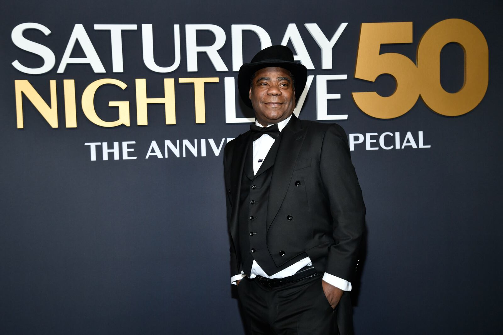 Tracy Morgan attends "SNL50: The Anniversary Special" at Rockefeller Plaza on Sunday, Feb. 16, 2025, in New York. (Photo by Evan Agostini/Invision/AP)