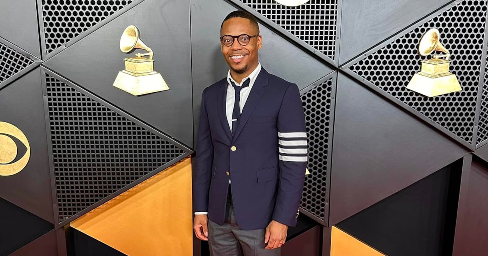 Dayton native Brandon Patrick George attended the 66th annual Grammy Awards Feb. 4 in Los Angeles. He won a Grammy as a member of the New York-based chamber music ensemble Imani Winds. FACEBOOK PHOTO