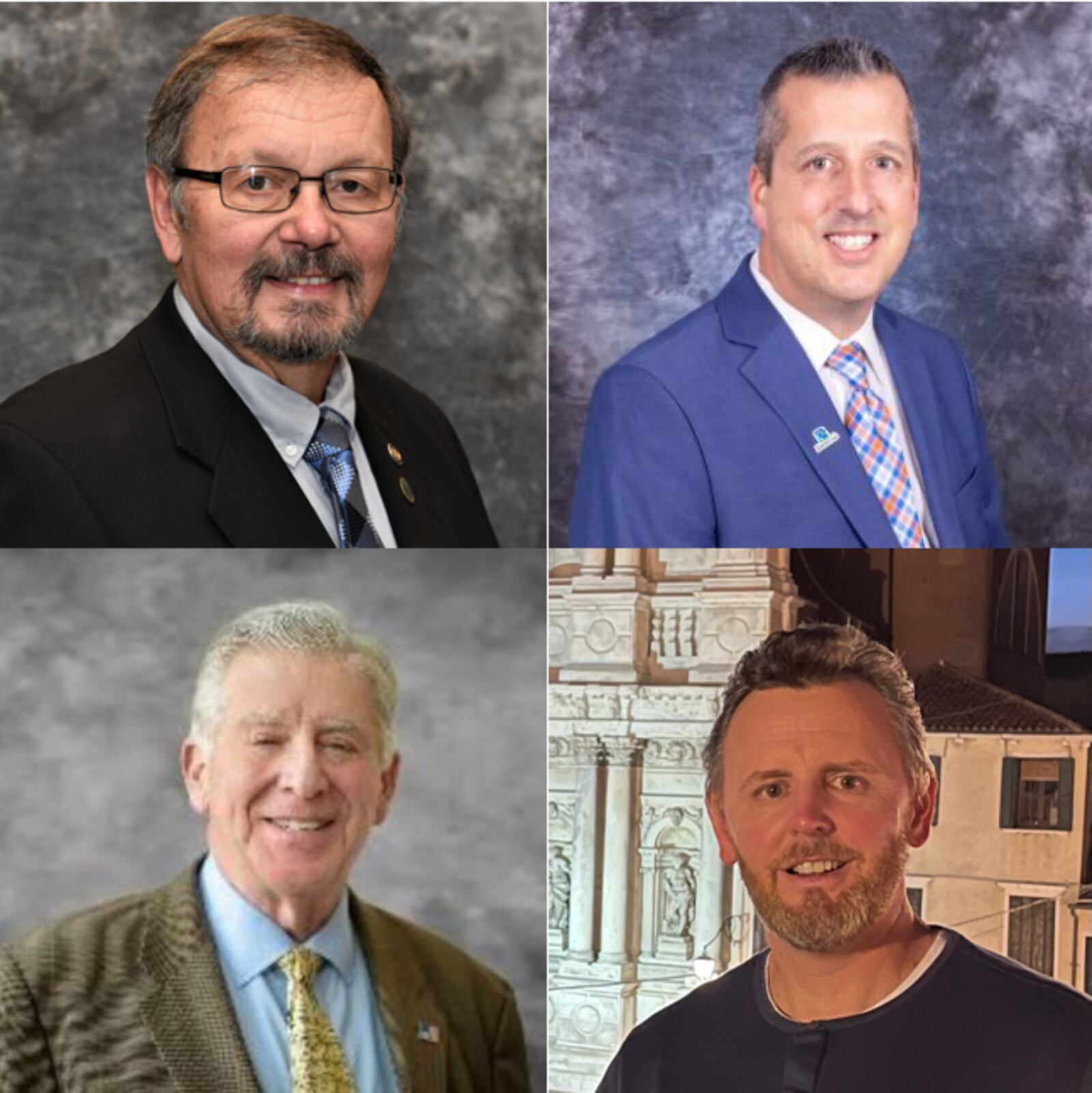 In the November 2023 election, Beavercreek voters elected (clockwise from top left) Don Adams as mayor and Pete Bales, David Litteral and Charles Curran for City Council.