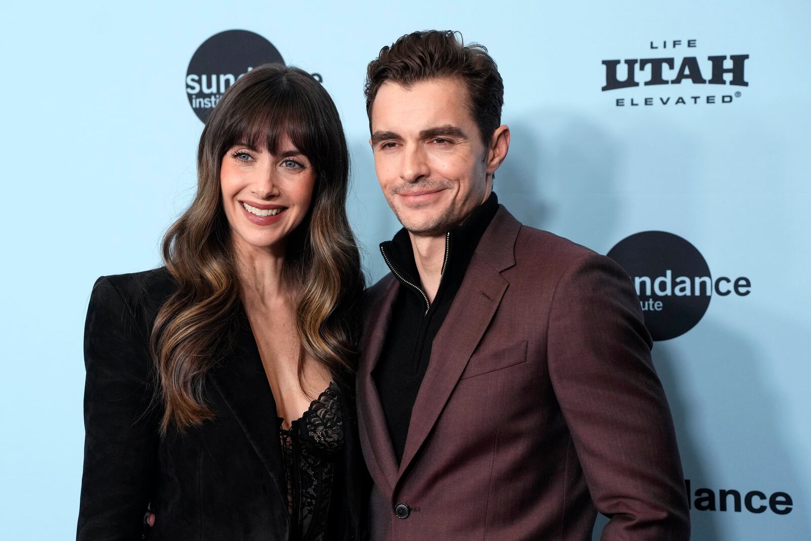 Alison Brie and Dave Franco attend the premiere of "Together" during the Sundance Film Festival on Sunday, Jan. 26, 2025, at the Eccles Theatre in Park City, Utah. (Photo by Charles Sykes/Invision/AP)