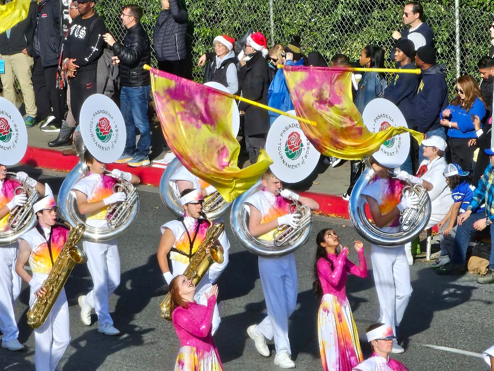 An international TV audience of millions saw an historic performance from an area high school marching band in the Rose Parade on New Year’s Day. The 300-plus member Mason High School marching band was part of the famous annual parade from Pasadena California, which was watched Monday by an estimated national and global TV audience of more than 79 million viewers. (Provided Photo/Journal-News)