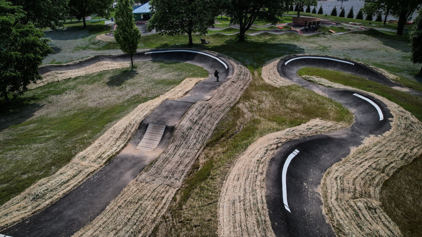 The Bike Yard is holding its grand opening Saturday May 19, 2023. The 10-acres of trails is said to be one of the best in the state. JIM NOELKER/STAFF