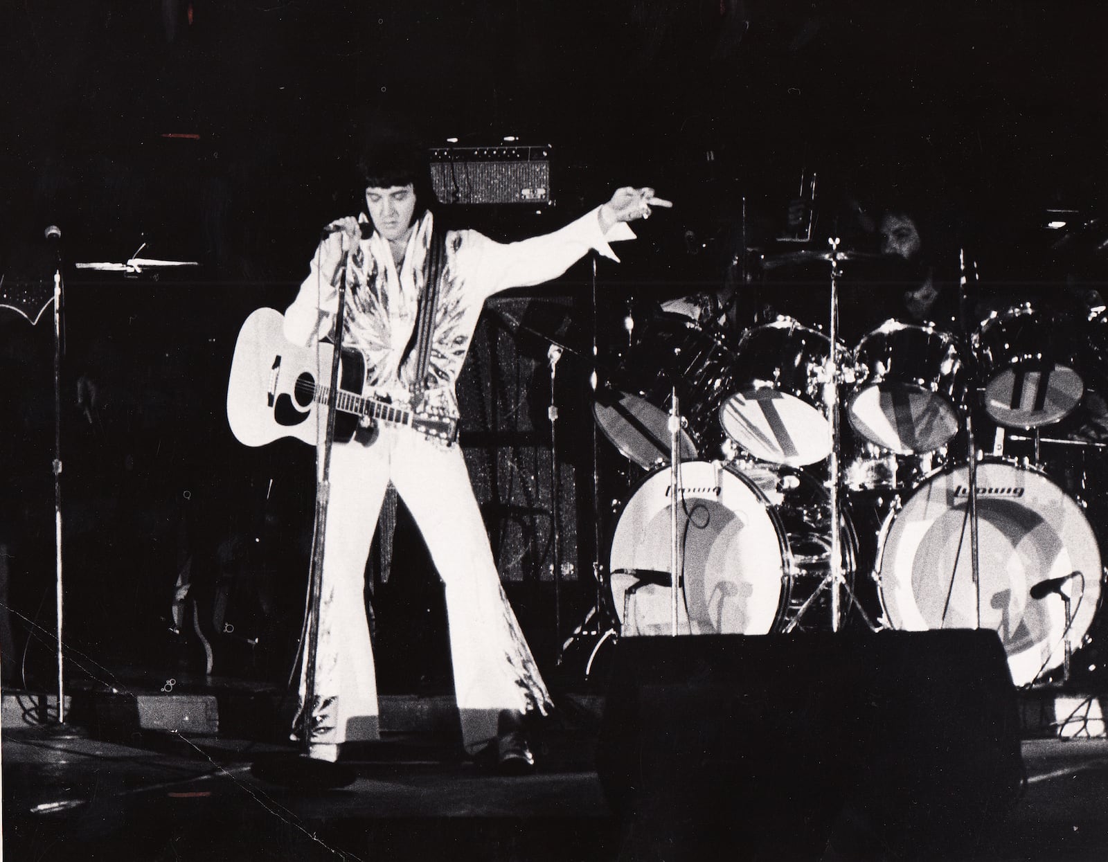 Elvis Presley performs at the UD Arena for the last time on Oct. 26, 1976.