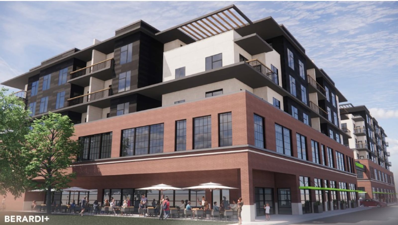 A developer proposes to build 124 market-rate residential units and commercial space on the 800 block of West Third Street in the Wright Dunbar area in West Dayton. CONTRIBUTED