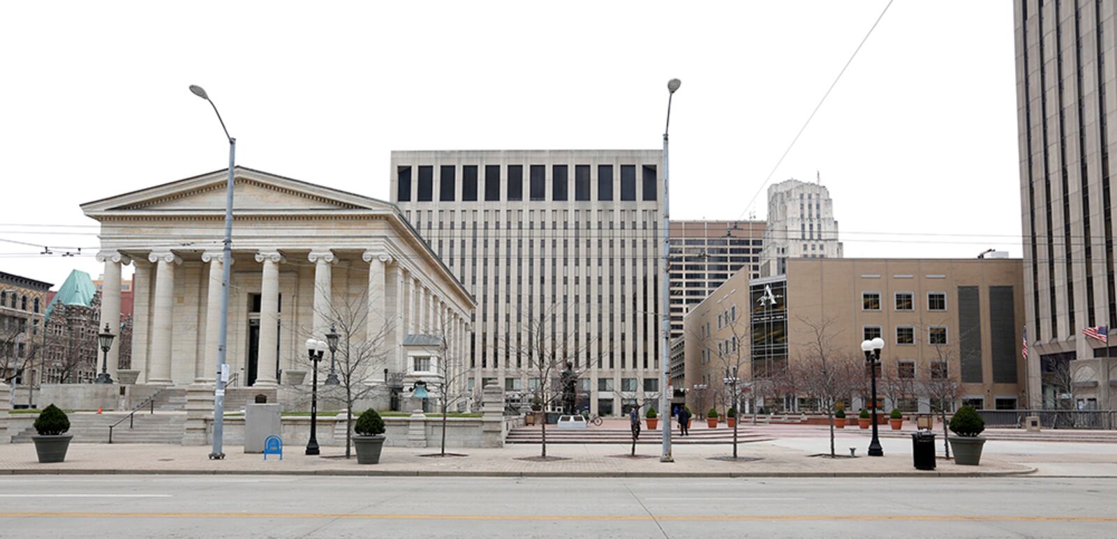 Courthouse Square, a popular downtown Dayton gathering spot for the community, is north of the Old Court House. LISA POWELL / STAFF