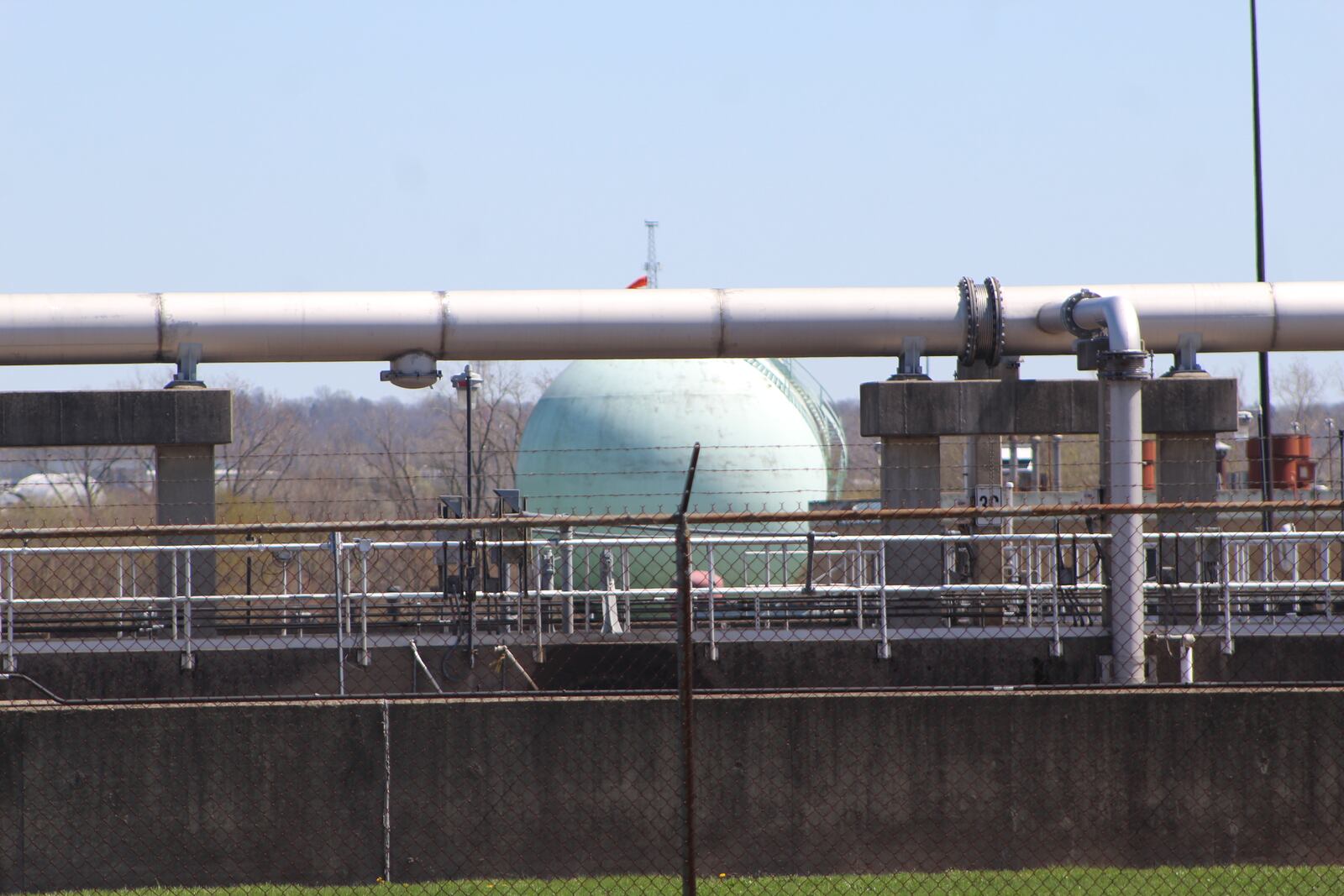 Dayton's wastewater treatment plant on Guthrie Road accounts for half of the city of Dayton's greenhouse gas emissions. CORNELIUS FROLIK / STAFF