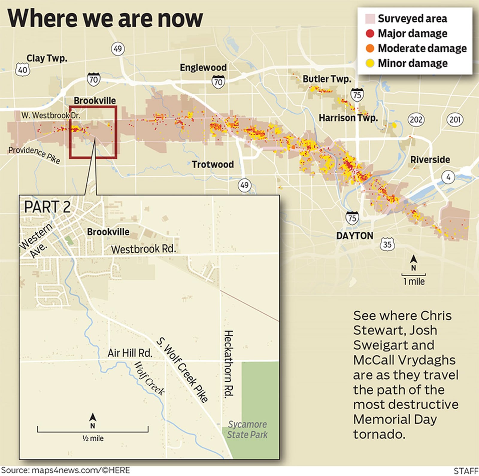 Where we are now This is Part 2 of the following the tornado path series.