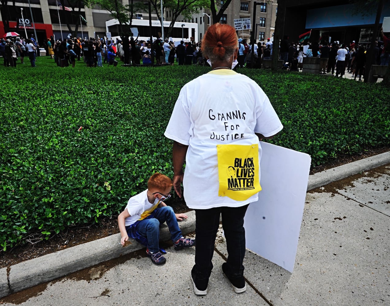 PHOTOS: Hundreds gather for protest in Dayton