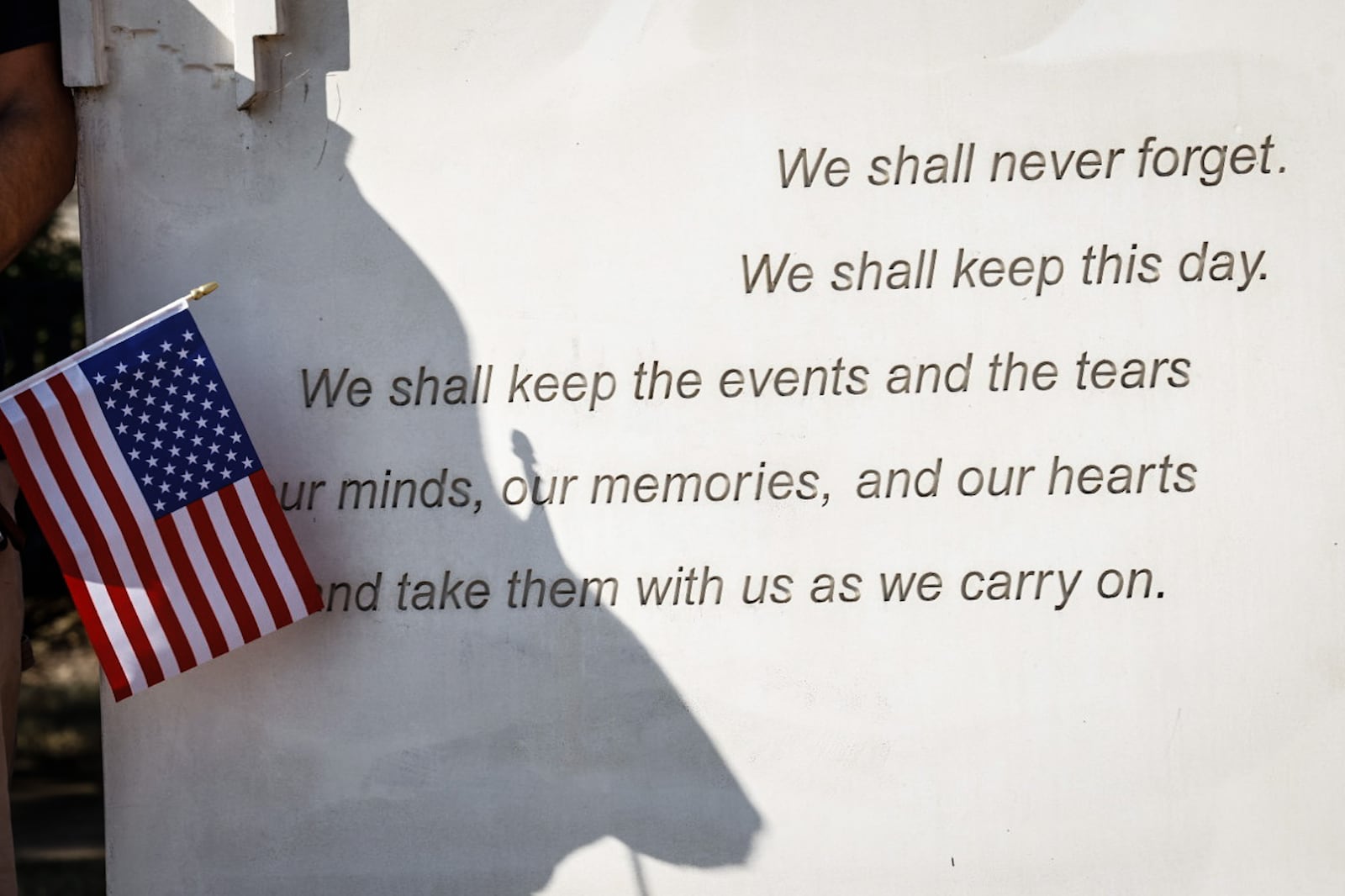 Fairborn first responders and residence gathered at Calamityville in Fairborn for the 911 Memorial Ceremony Wednesday September 2024. JIM NOELKER/STAFF