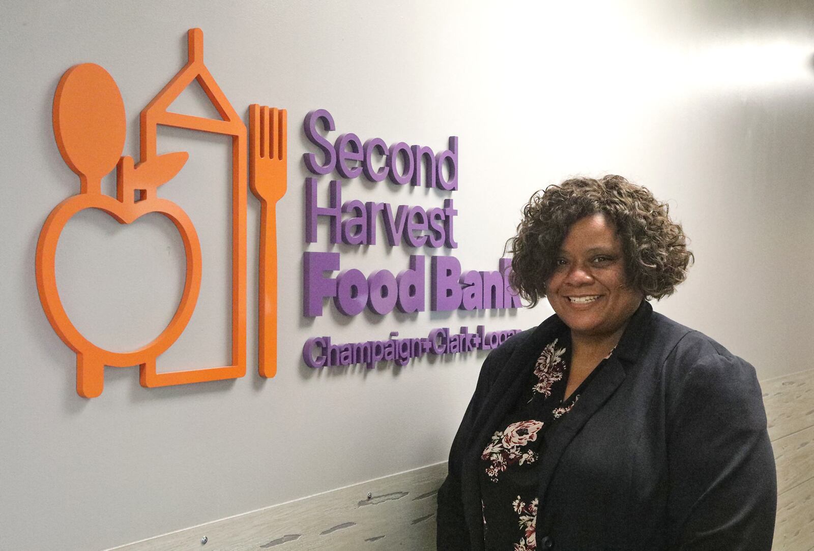 Tyra Jackson, Executive Director of the Second Harvest Food Bank of Champaign, Clark and Logan Counties. BILL LACKEY/STAFF