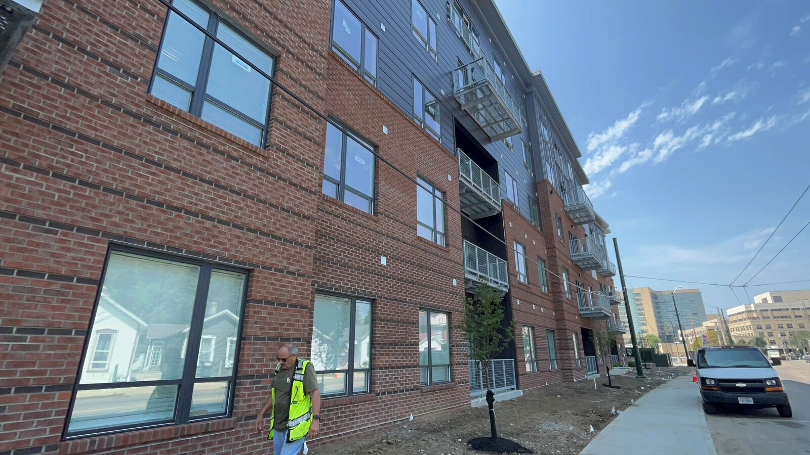 A large new apartment complex called the Flight near the University of Dayton campus is still under construction and was not ready in time for the start of the school year. CORNELIUS FROLIK / STAFF