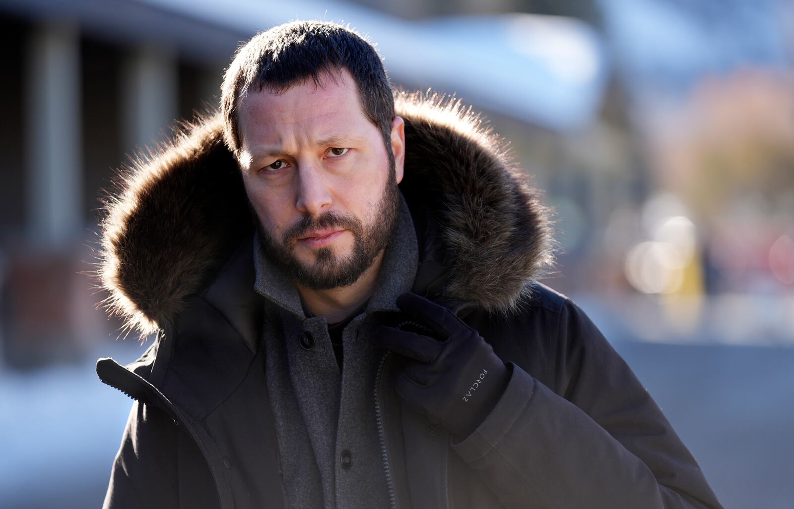 Mstyslav Chernov, director of the documentary film "2000 Meters to Andriivka," poses for a portrait during the Sundance Film Festival on Thursday, Jan. 23, 2025, in Park City, Utah. (AP Photo/Chris Pizzello)