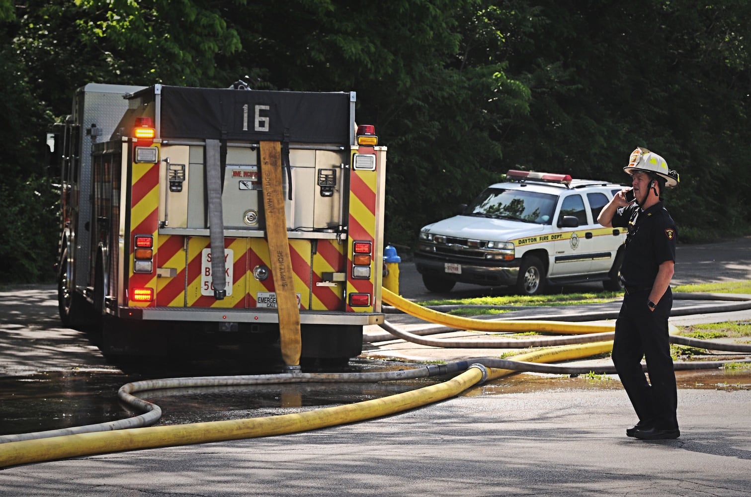 PHOTO: Smoke fro Dayton house fire seen for blocks