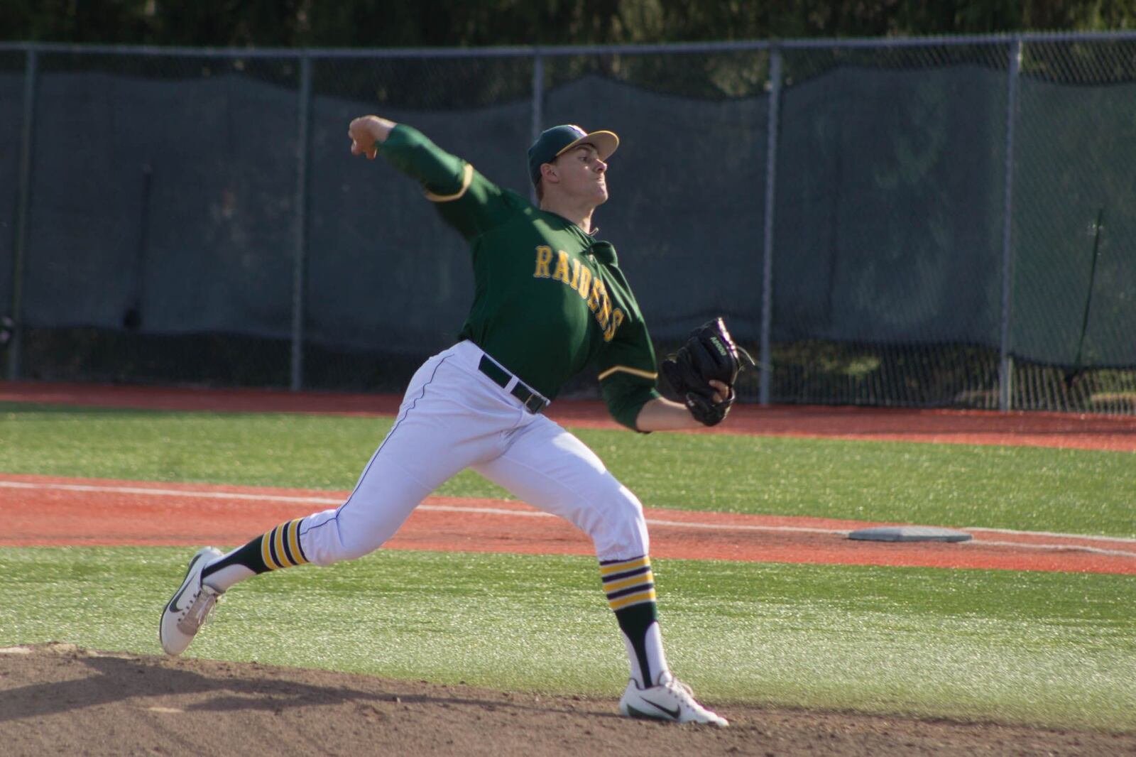 Wright State sophomore Ryan Weiss fires a pitch plateward during a game against Youngstown State last month. Allison Rodriguez/CONTRIBUTED