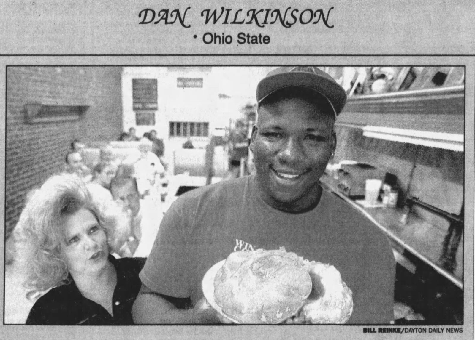 Dan Wilkinson from a 1993 Dayton Daily News article about his diet while at Ohio State University. DAYTON DAILY NEWS ARCHIVES.