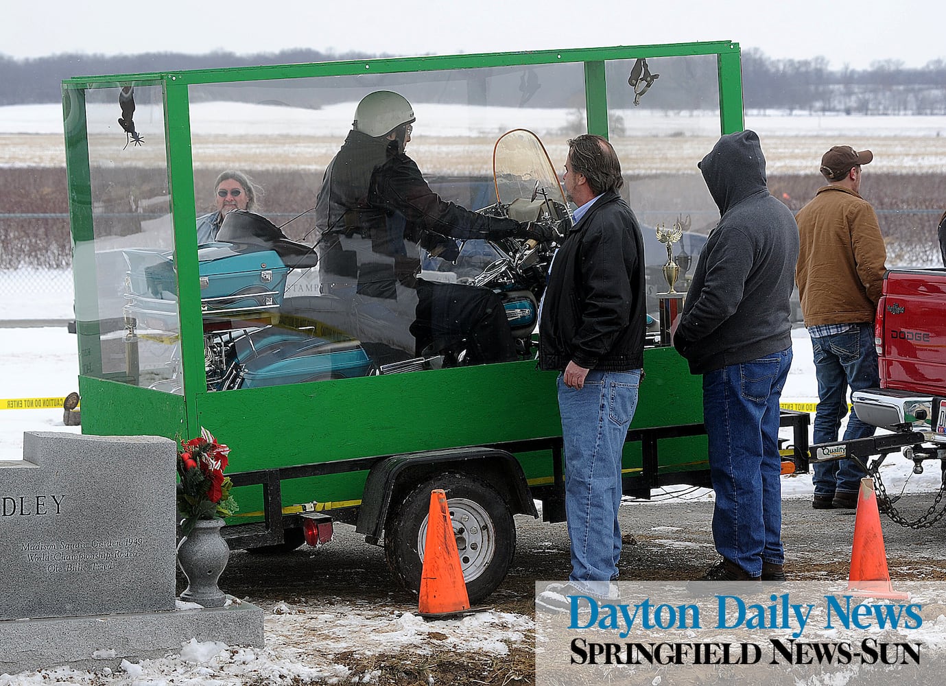 Local man buried on motorcycle