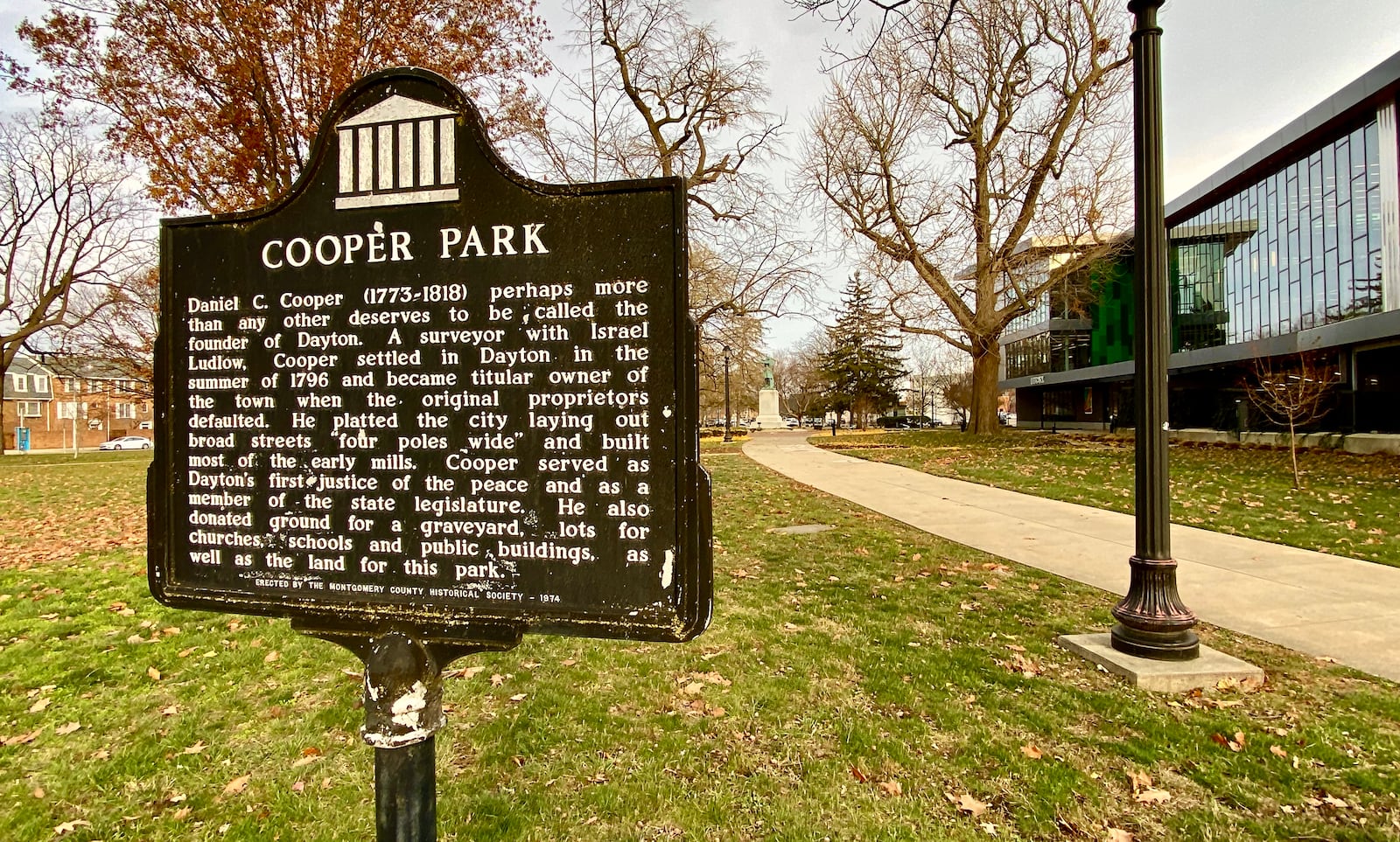 Cooper Park in Dayton, named for Dayton's founding father. GREG LYNCH / STAFF