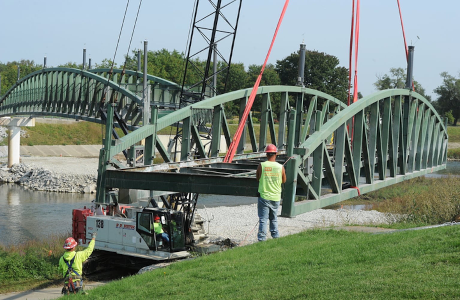 PHOTOS: Deeds Point pedestrian bridge dismantled