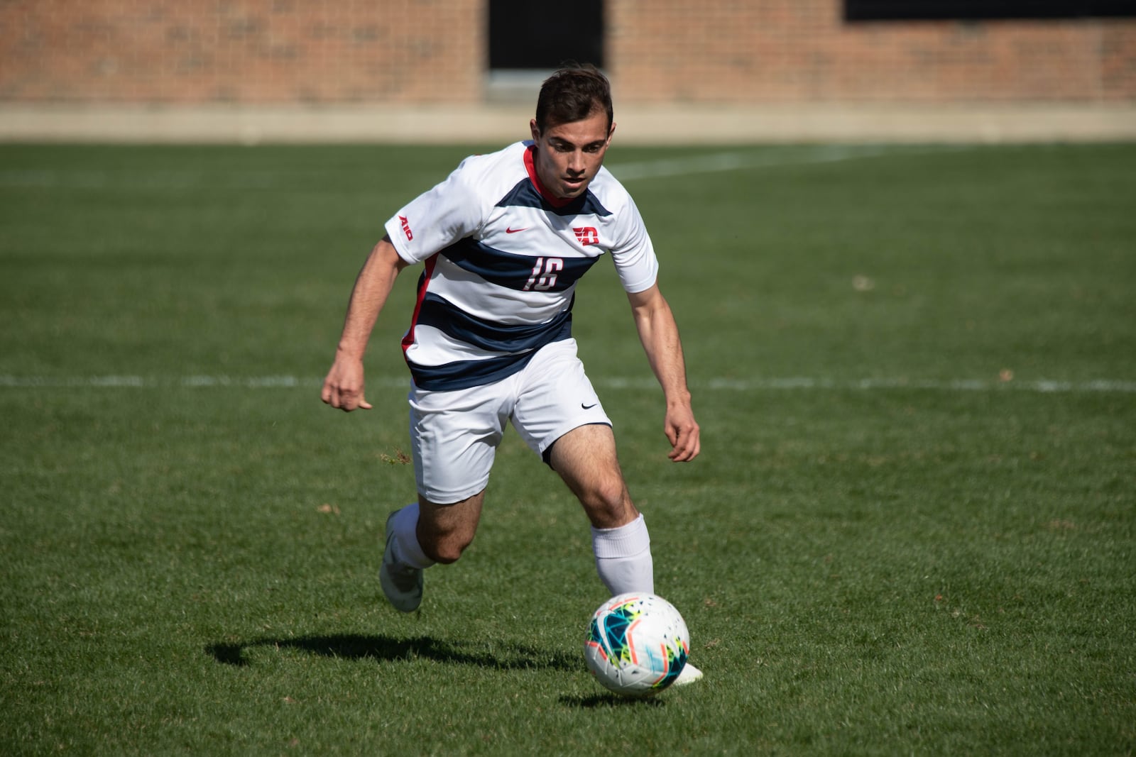 Jake Feiner, University of Dayton soccer. Dayton Athletics photo