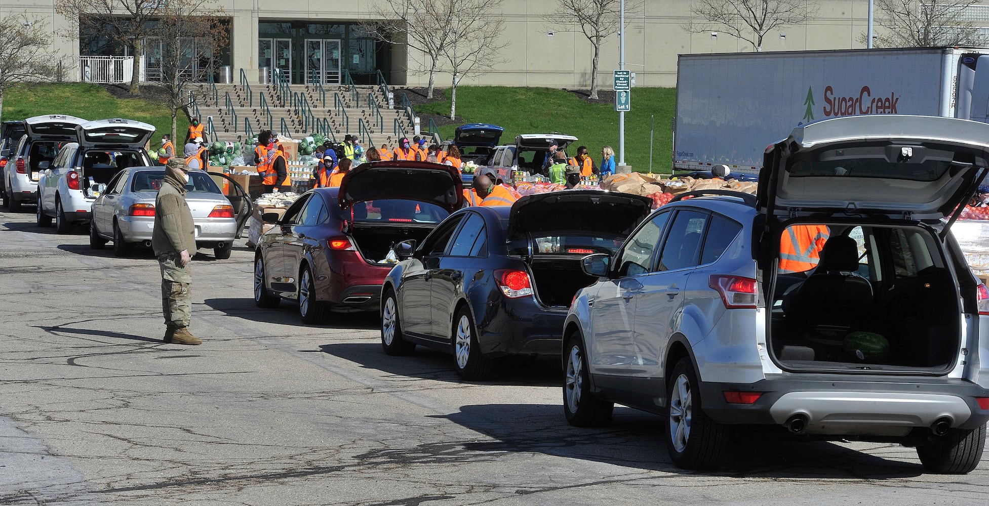 PHOTOS: Thousands line up for food distribution in Greene County