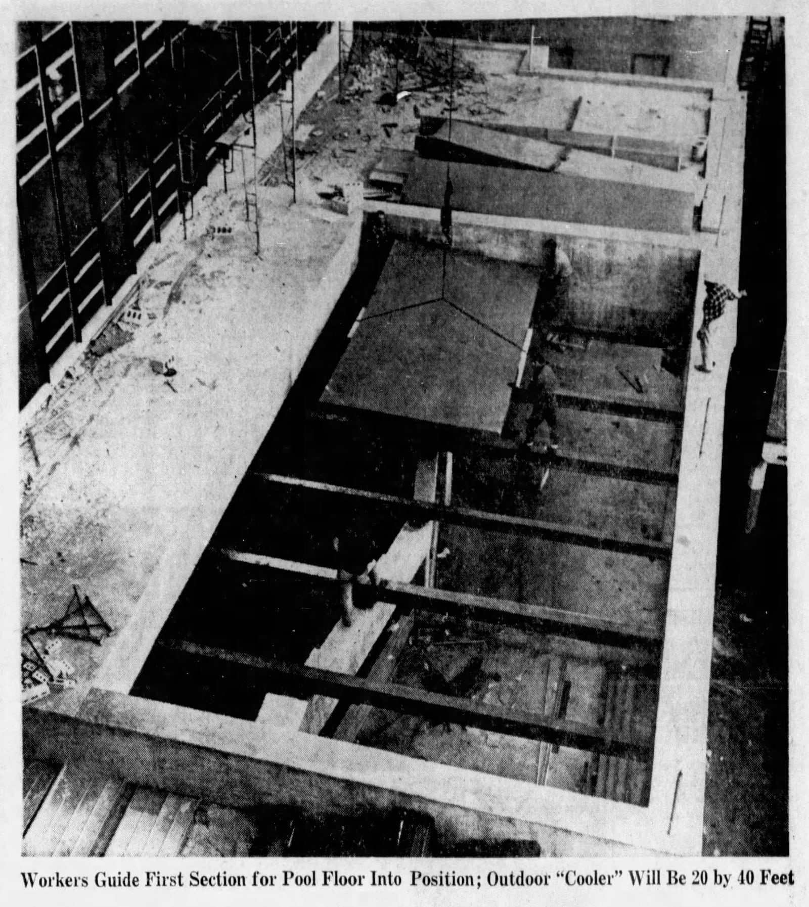 Oct. 1, 1963: Sky-high swimming pool taking shape. DAYTON DAILY NEWS ARCHIVES