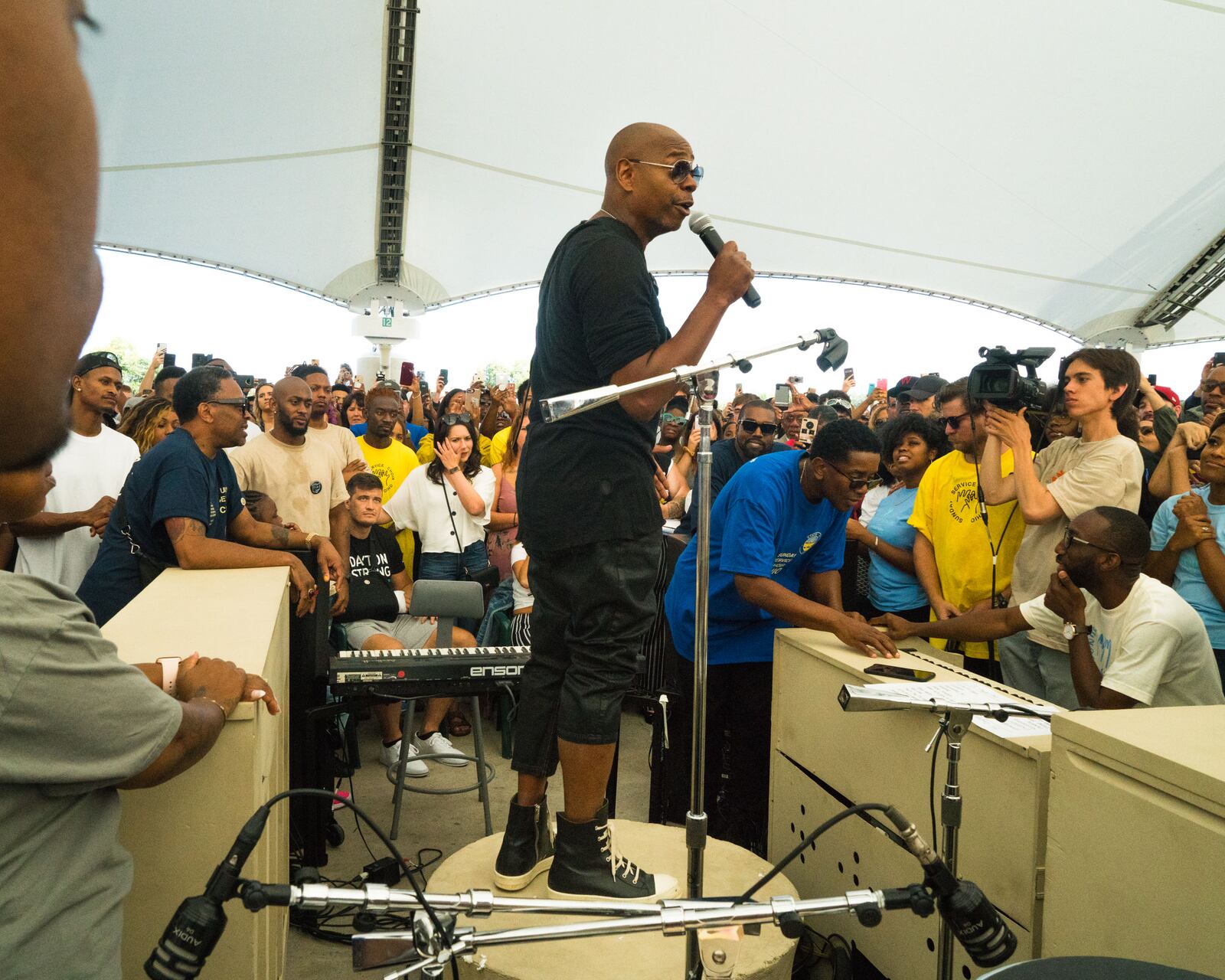 Kanye West's Sunday Service in Dayton on Aug. 25, 2019, just before Gem City Shine. AMY POWELL/CONTRIBUTED