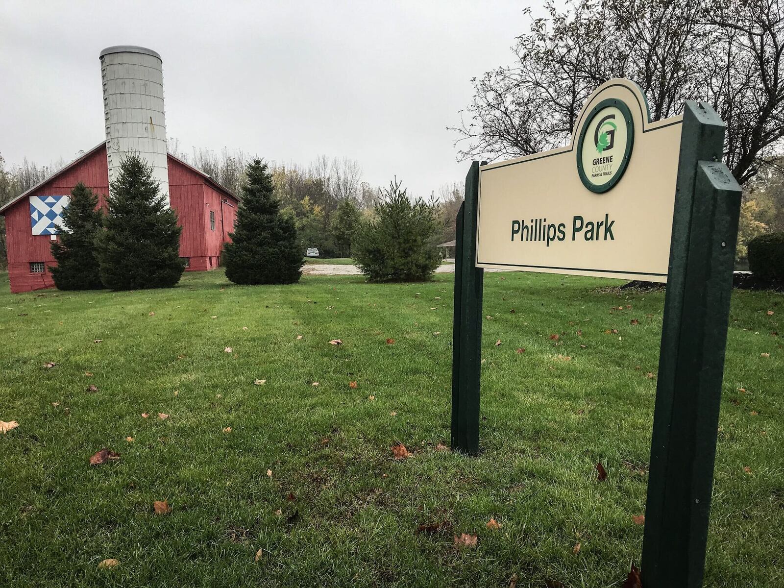 The entrance of Phillips Park in Beavercreek. STAFF/JIM NOELKER