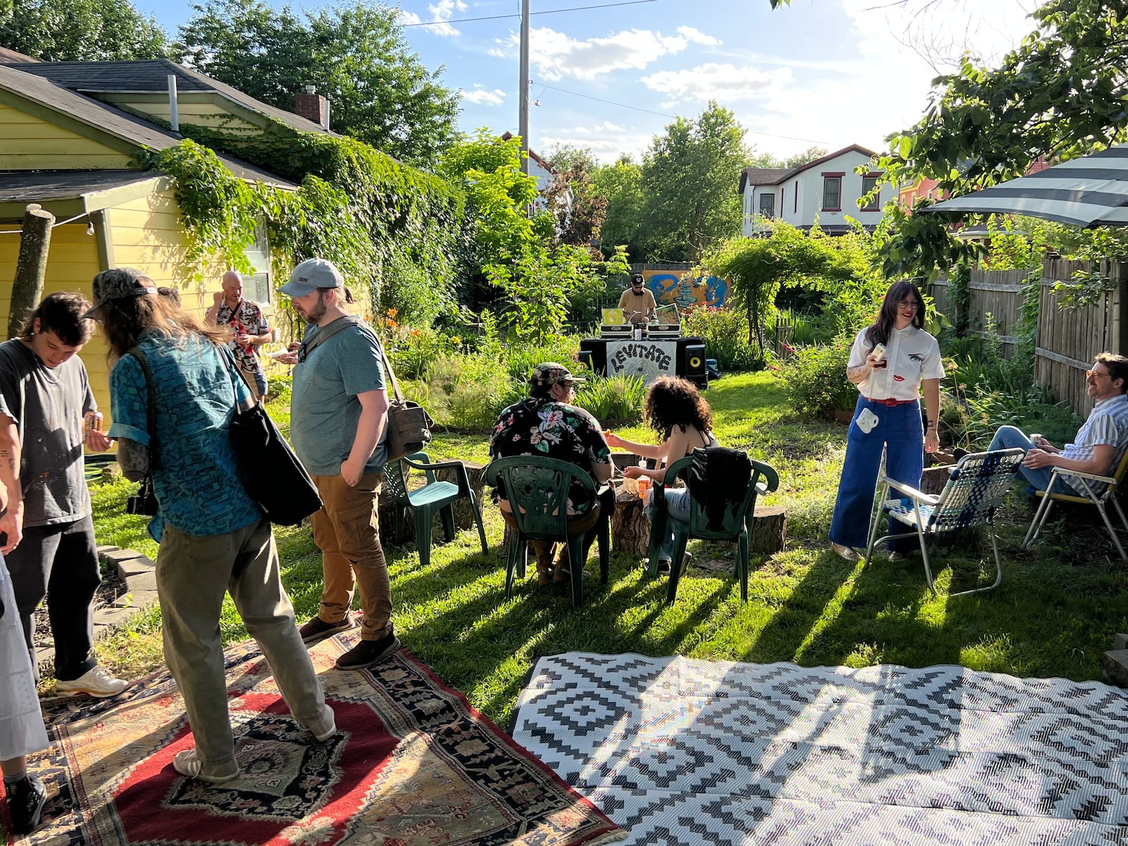 An art opening at OKO STUDIO, run out of Adair Tudor's Historic Inner East cottage. "A big part of the OKO space is the backyard, where I have food pop-ups and performers.”