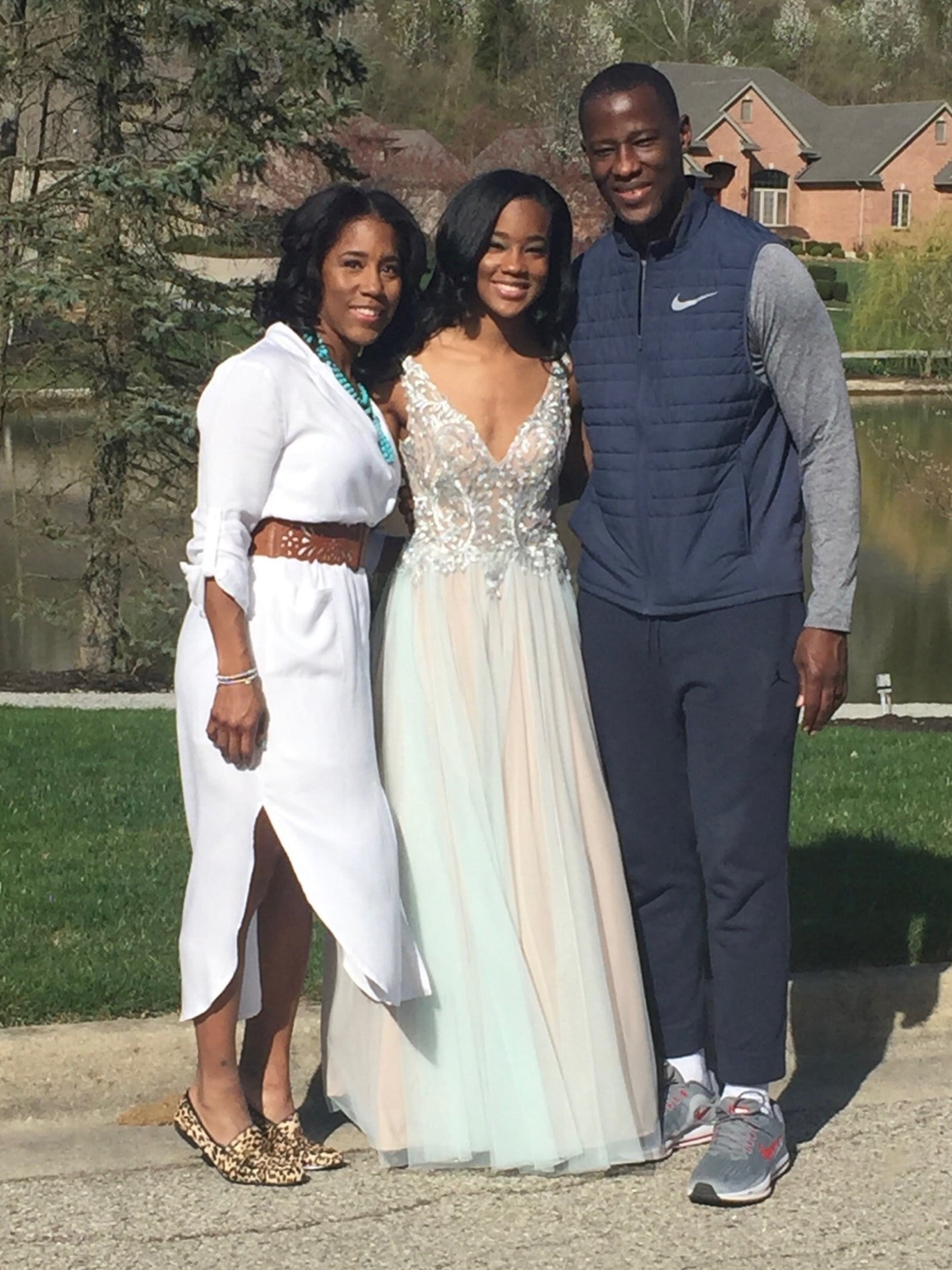 Chris and Anthony Grant with Jayda before the 2019 prom. CONTRIBUTED