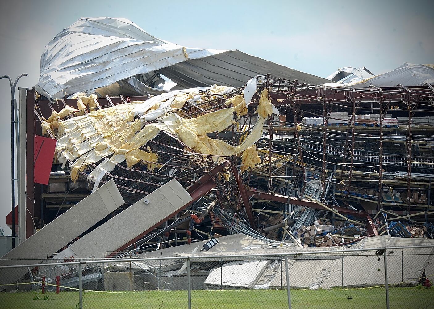 Storm damage caused by tornadoes