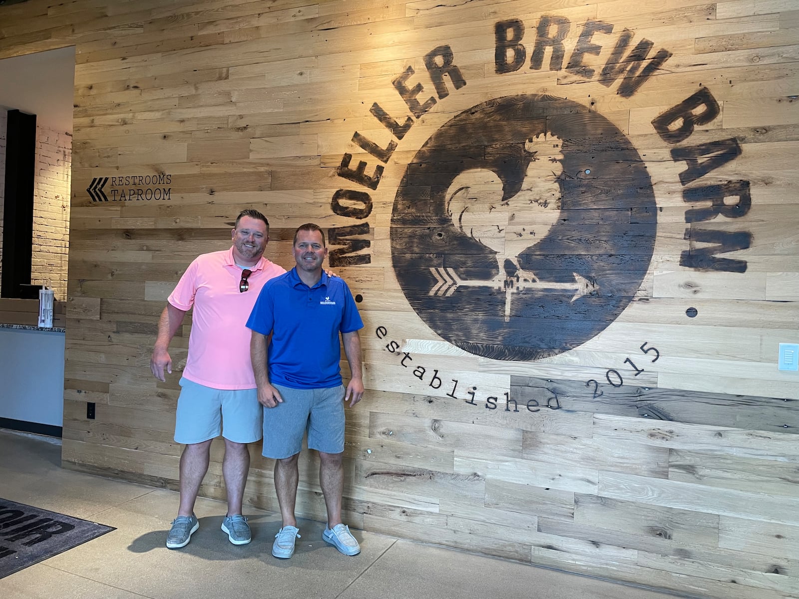 Tony Scott and Nick Moeller (pictured left to right) are the owners of Moeller Brew Barn opening Friday, Aug. 19 in Dayton.