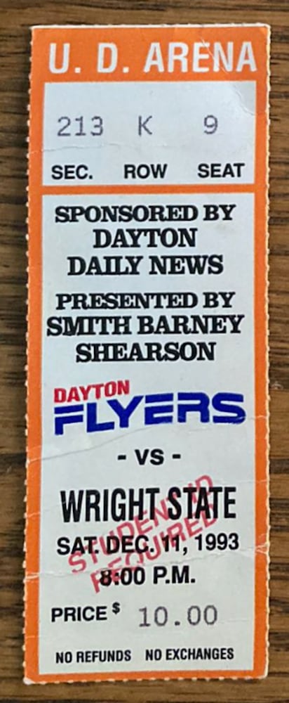 Dayton Flyers ticket stubs