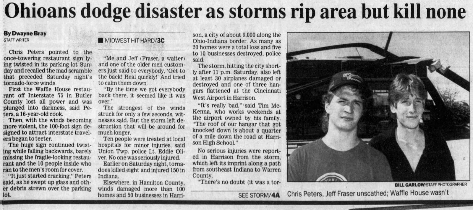 Coverage of the tornado that hit the Miami Valley on June 2, 1990. DAYTON DAILY NEWS ARCHIES