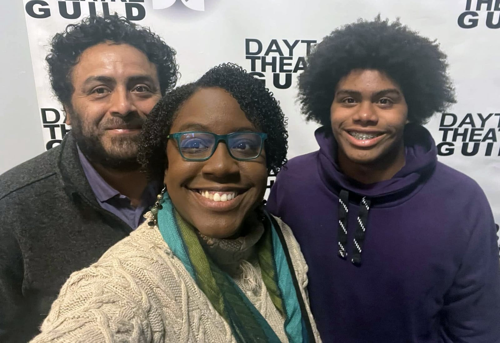 Cardona-Jones and her family L-R Husband Alan, Cardona-Jones and son Geo Cardona-Jones, now 13 and a student at Miami Valley School in Dayton.