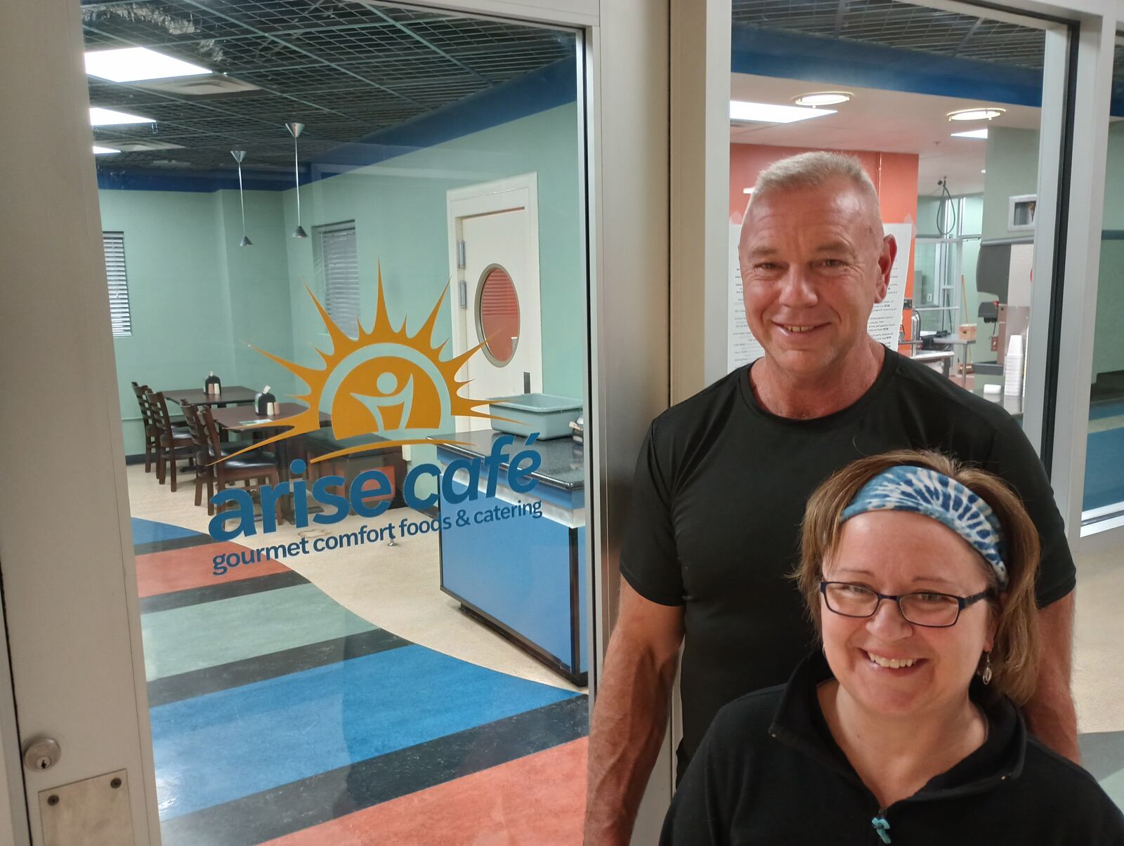 Arise Café & Catering has opened at the Emerge Recovery & Trade Initiative campus at 2960 W. Enon Road in Xenia Twp. with breakfast and lunch options. Pictured is Greg and Shayne Shaffer. CONTRIBUTED PHOTO