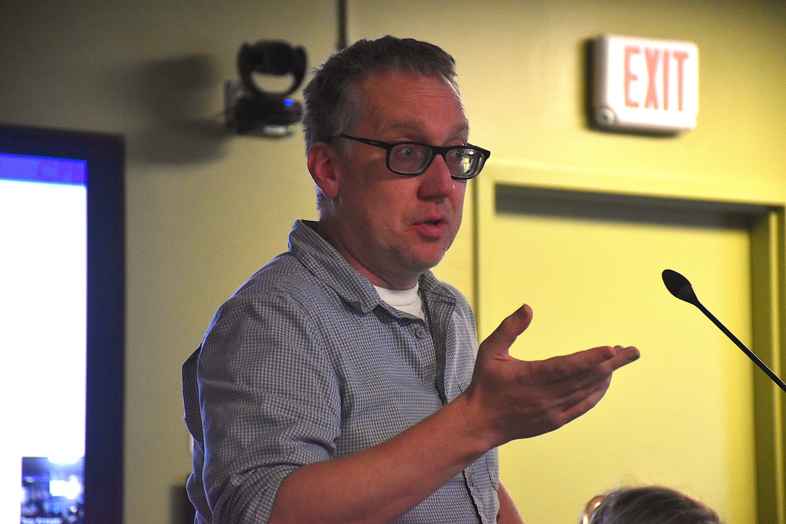 Tony Kroeger, Dayton's planning division manager, discussed a proposed new West Community Reinvestment Area during an October meeting of the Dayton Plan Board. CORNELIUS FROLIK / STAFF