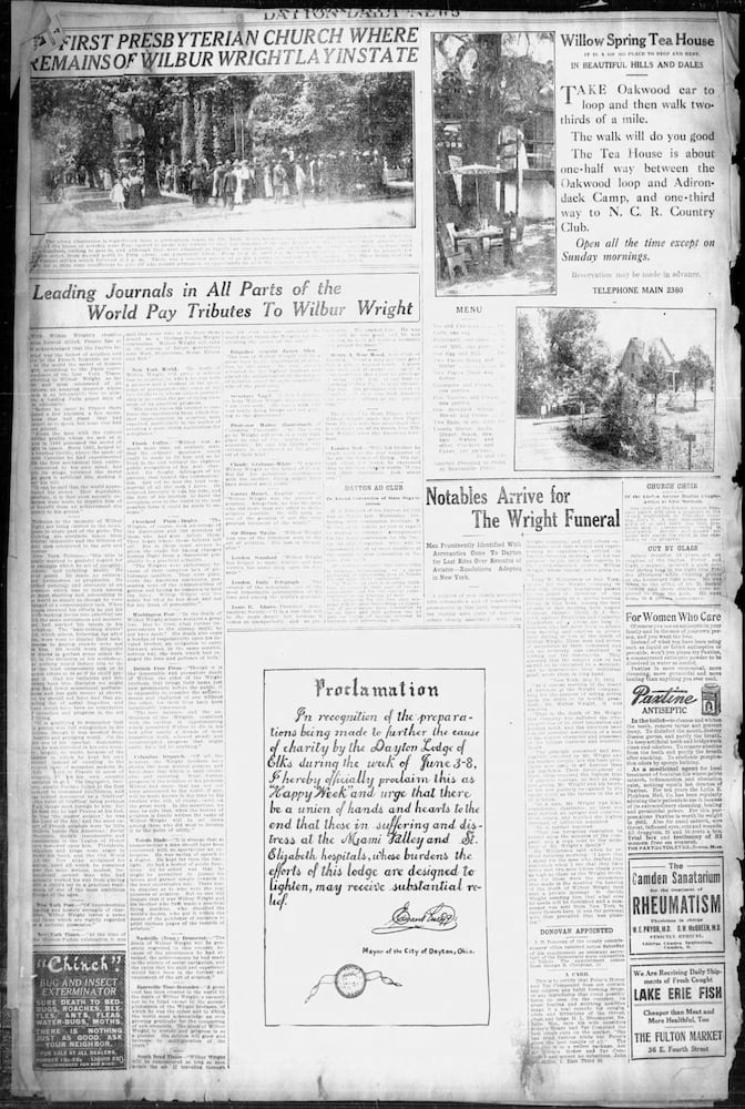 Wilbur Wright death pages