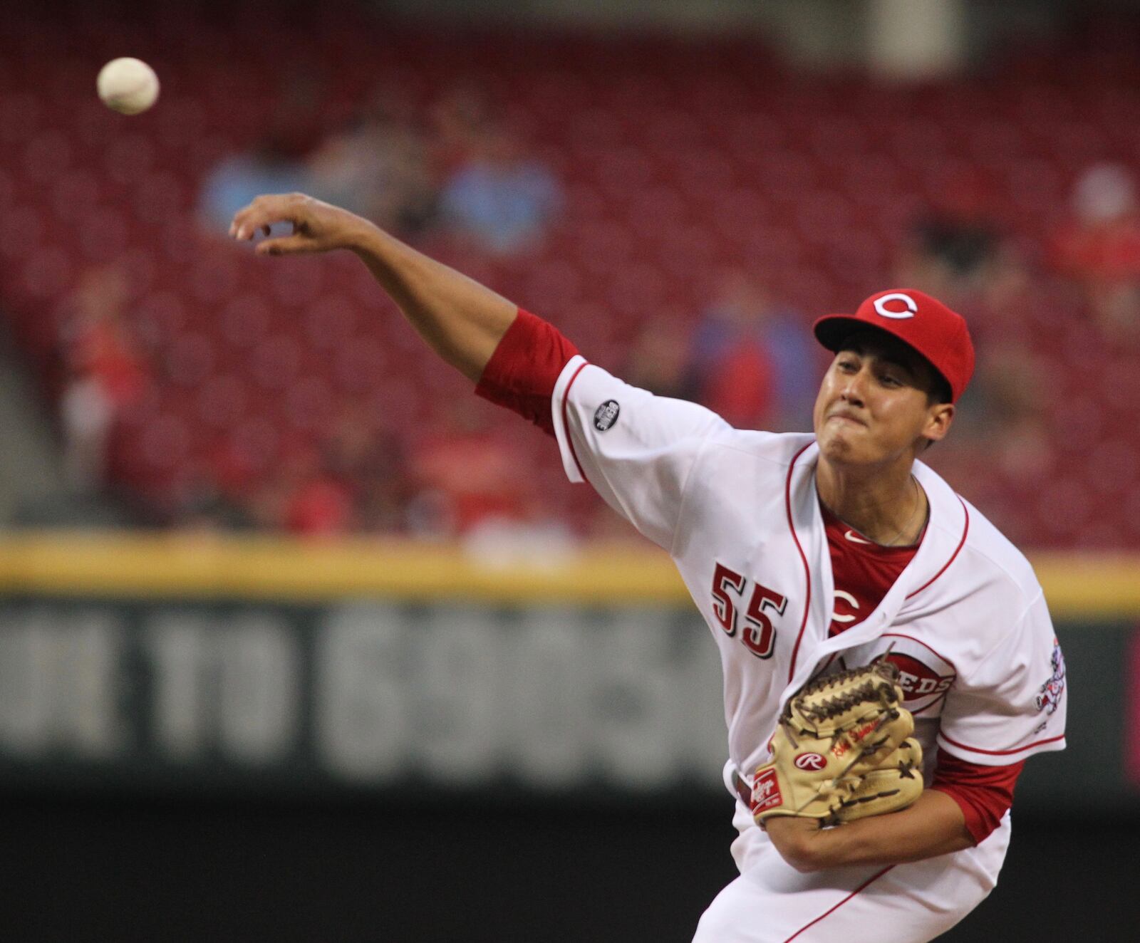 Reds starter Robert Stephenson pitches against the Rockies on Tuesday, April 19, 2016, at Great American Ball Park in Cincinnati. David Jablonski/Staff