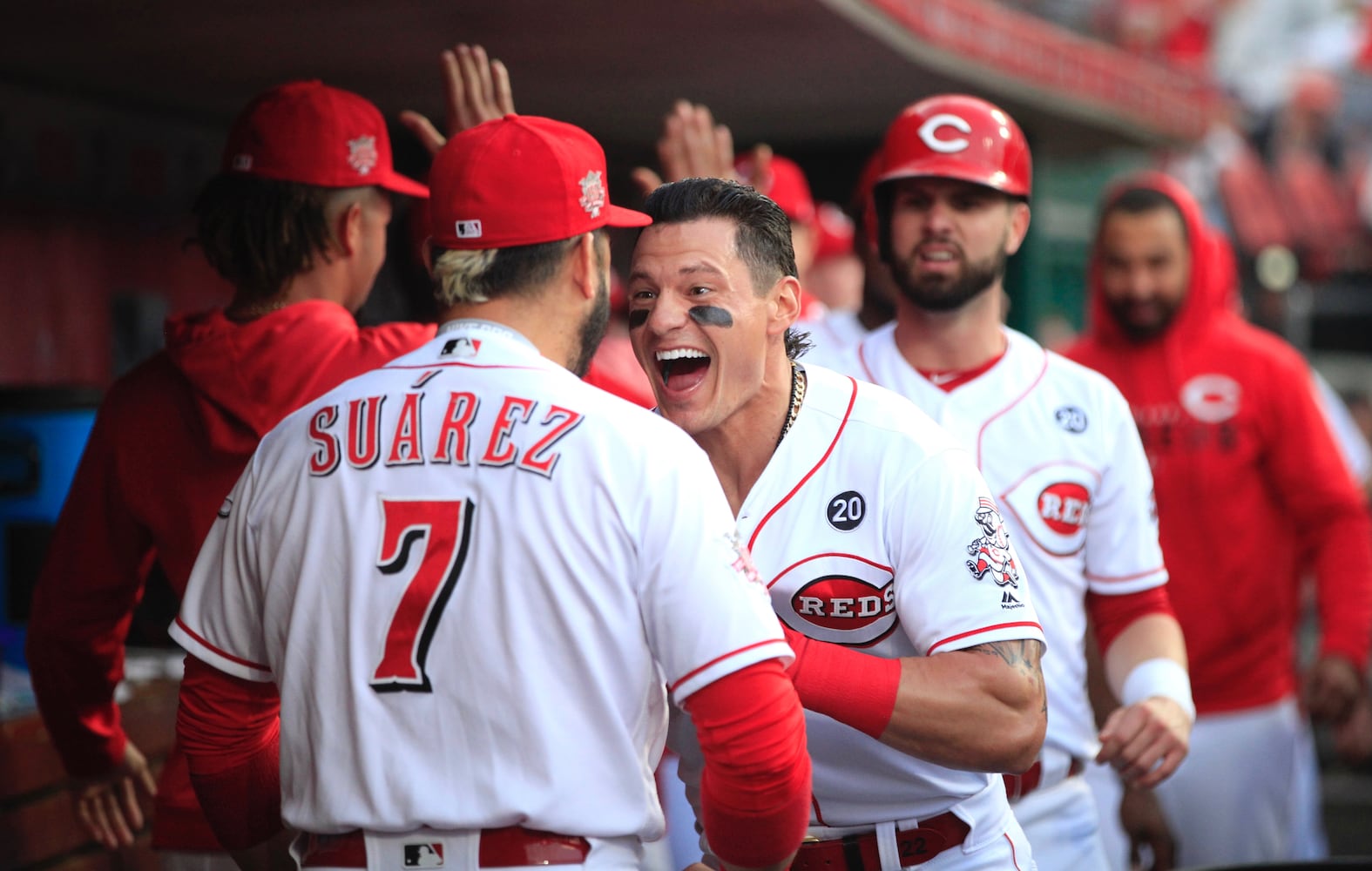 Photos: Derek Dietrich hits two three-run home runs for Reds