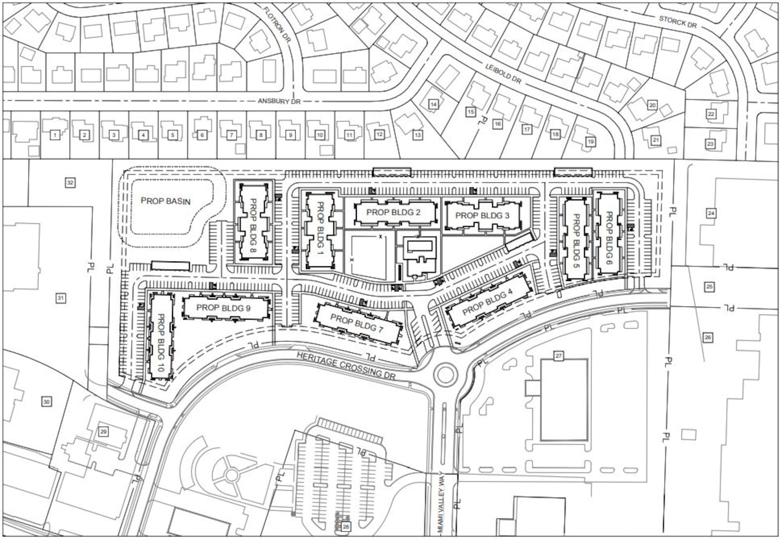 Site plans of the apartment housing development proposed by Continental Properties. CONTRIBUTED