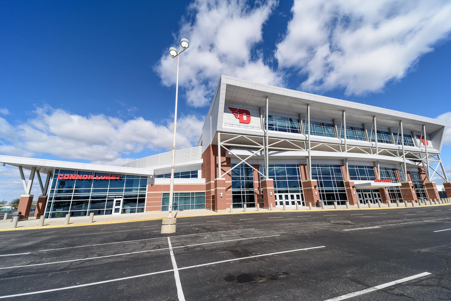 PHOTOS: NCAA First Four basketball court installation at UD Arena