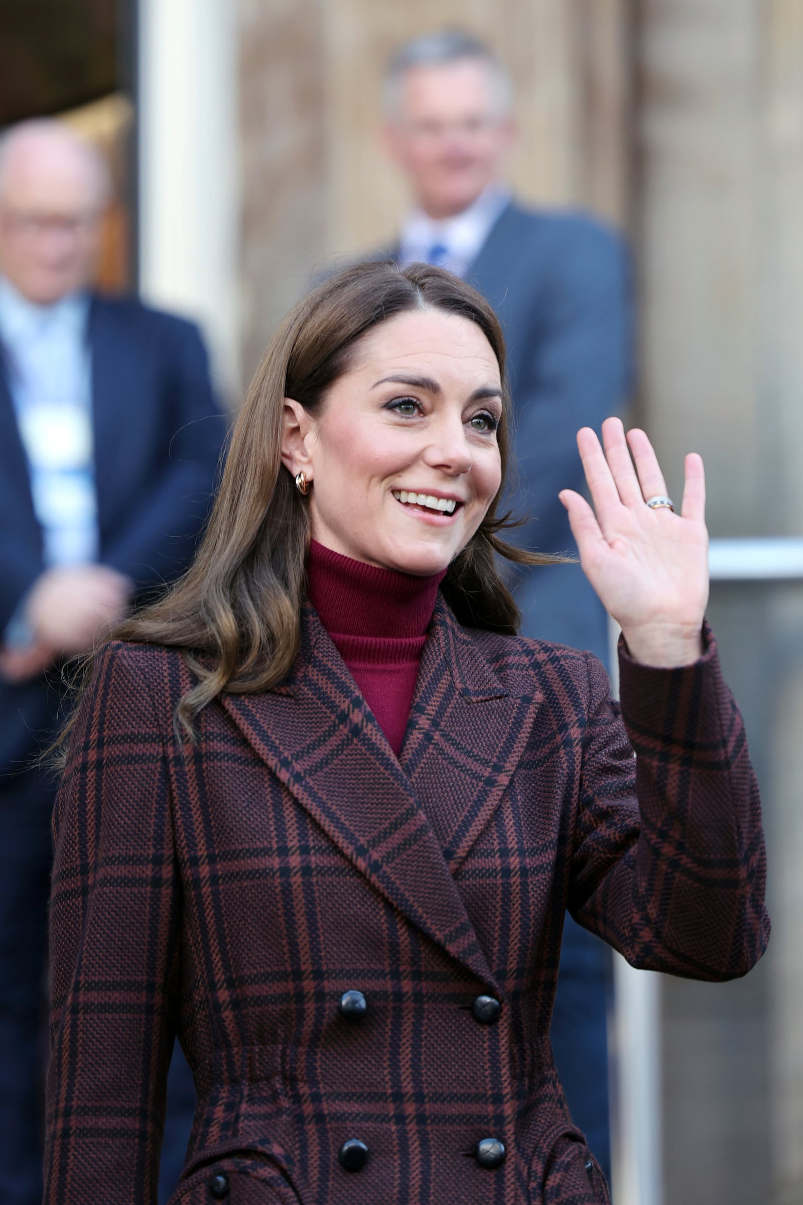 Britain's Princess Kate leaves after visiting to The Royal Marsden Hospital, where she received her cancer treatment, in London, Tuesday Jan. 14, 2025 in London, England. (Chris Jackson/Pool Photo via AP)