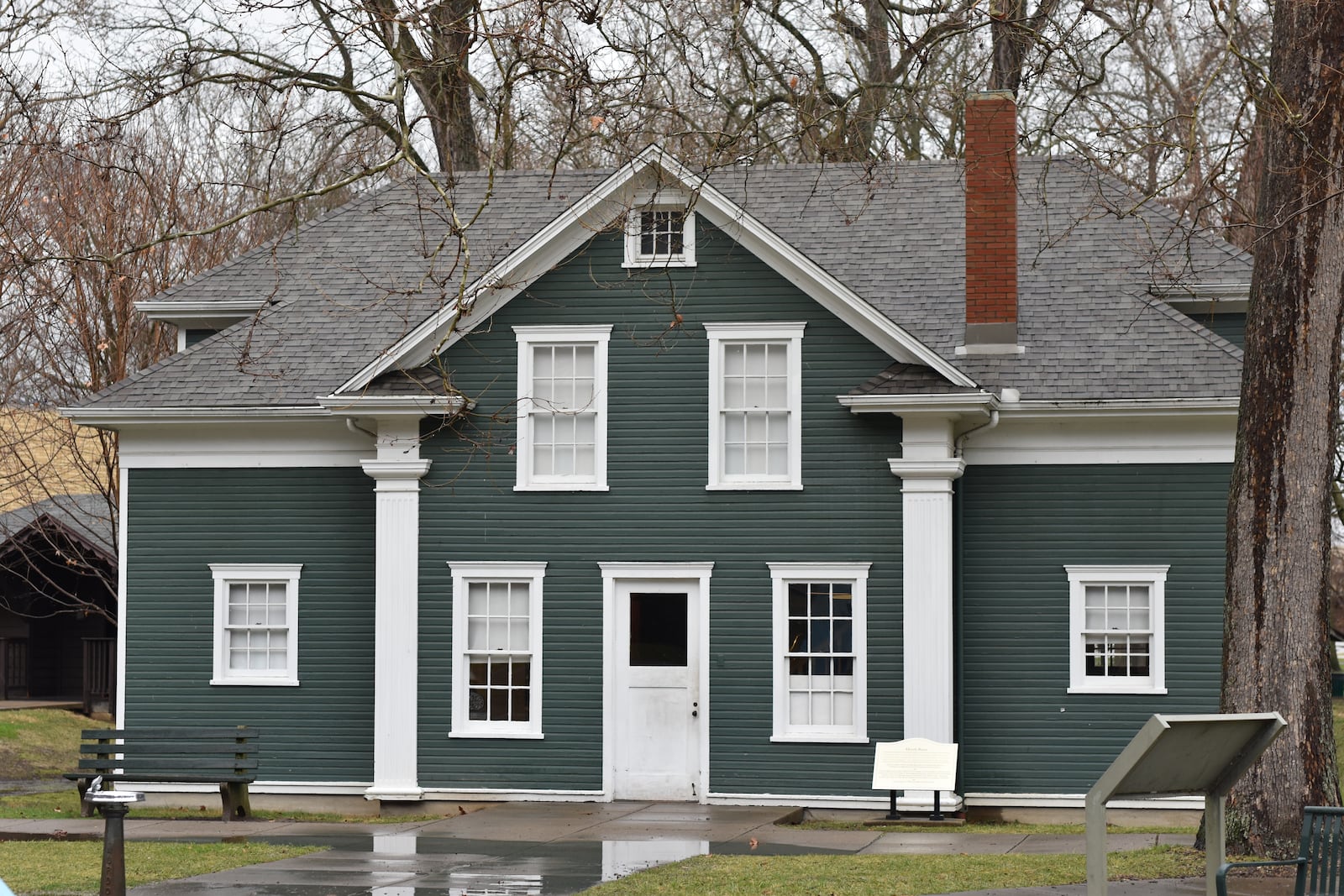 A replica of the Colonel Edward Deeds barn at Carillon Historical Park in Dayton. CORNELIUS FROLIK / STAFF