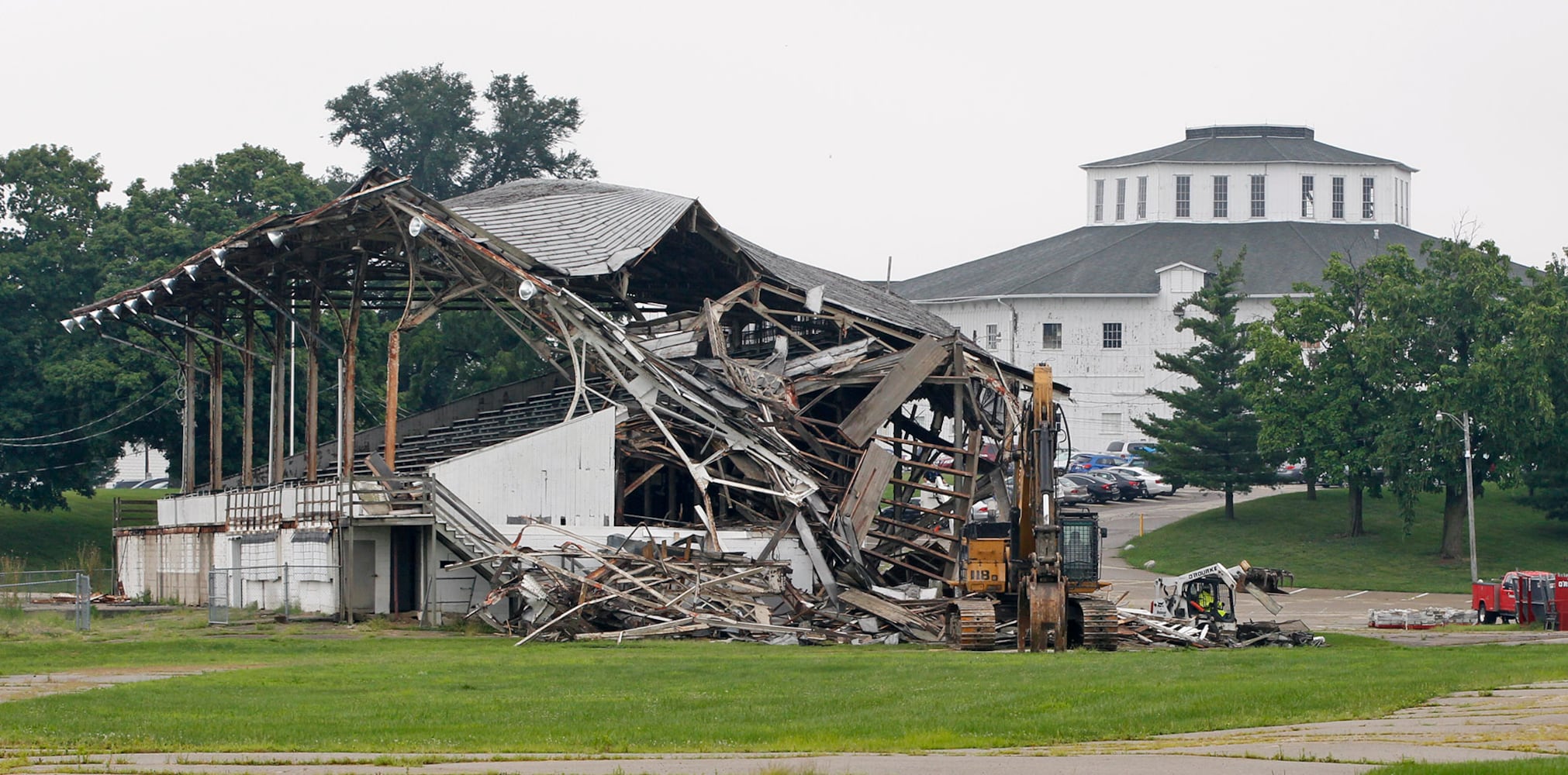 PHOTOS: Buildings demolished at old Montgomery County Fairgrounds