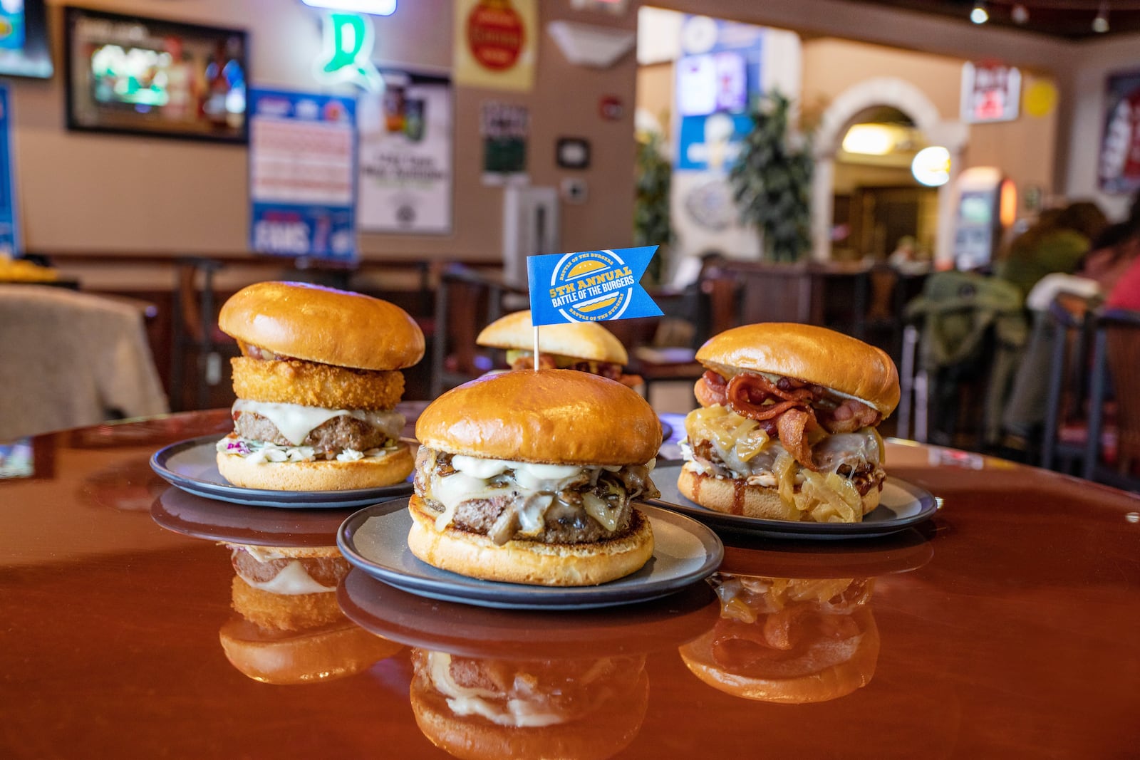 TJ Chumps is kicking off its annual Battle of the Burgers competition where they’re asking people to submit their dream burger idea for a chance to win a $500 gift card and their burger on the menu (CONTRIBUTED PHOTO).