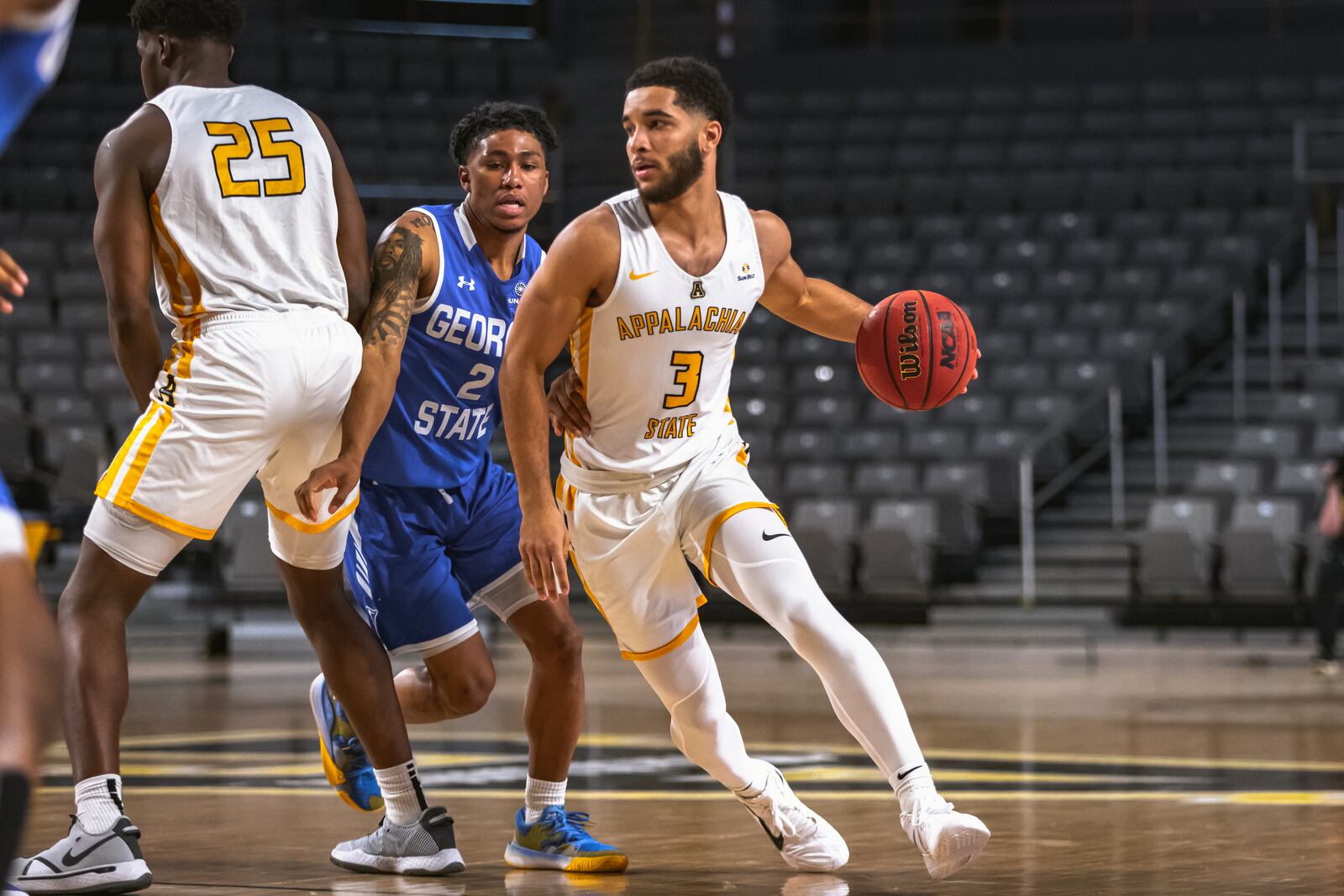 Appalachian State's Deshon Parker plays against Georgia State during the 2020-21 season. Photo by Jay Crain